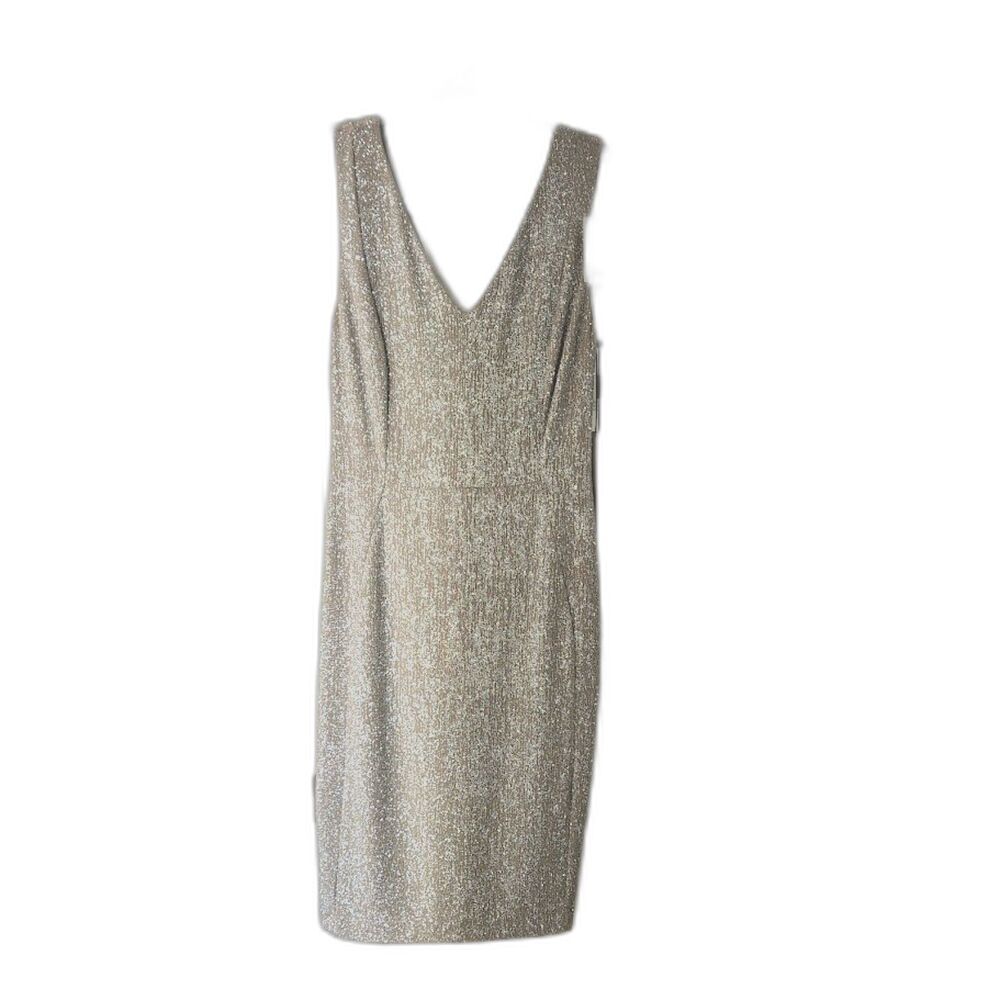 Calvin Klein NWT Sleeveless Silver Glitter Dress. Size 4